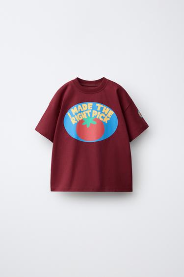 Zara Футболка с фруктовым принтом