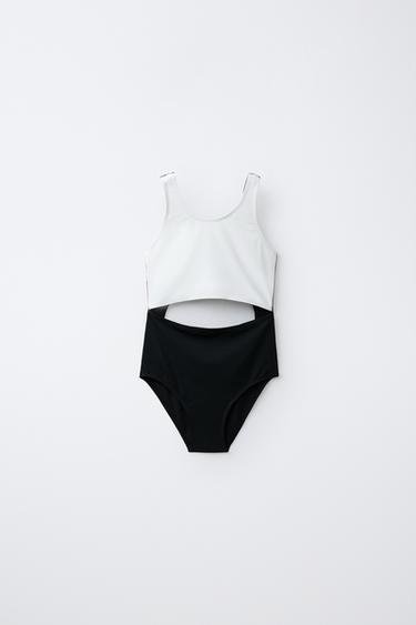 Zara 6-14 лет/ купальник с вырезами купить с доставкой.
