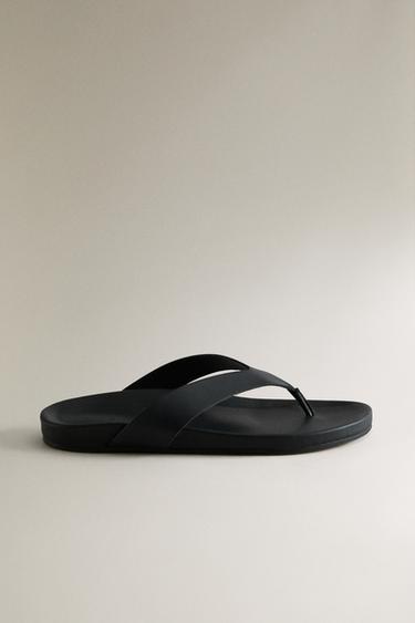 Zara Сандалии из кожи с плетеными ремешками купить с доставкой.