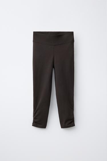 Zara Легинсы капри со сборкой
