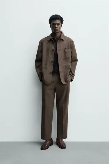 Костюмные брюки Relaxed Fit с узором «гусиная лапка»