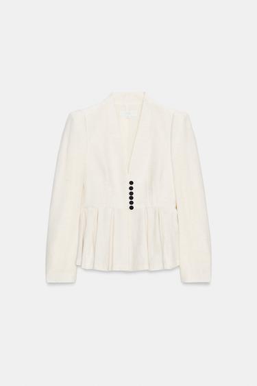 Zara Приталенный блейзер с подплечниками