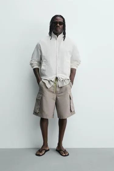 Шорты карго Relaxed Fit на шнурке