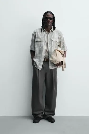 Рубашка Relaxed Fit в клетку- Заказать в России