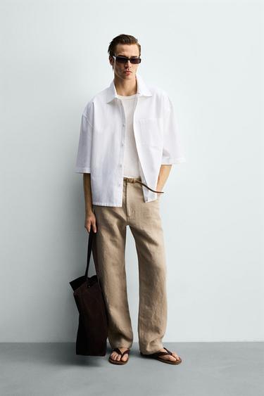 Рубашка Boxy Fit с карманом- Заказать в России
