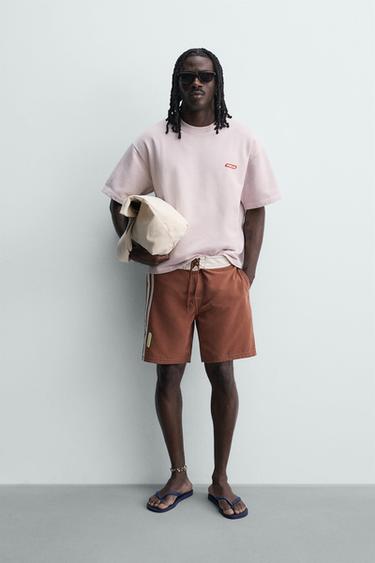 Zara Длинные плавательные шорты с лентами PUKAS SURF X ZARA