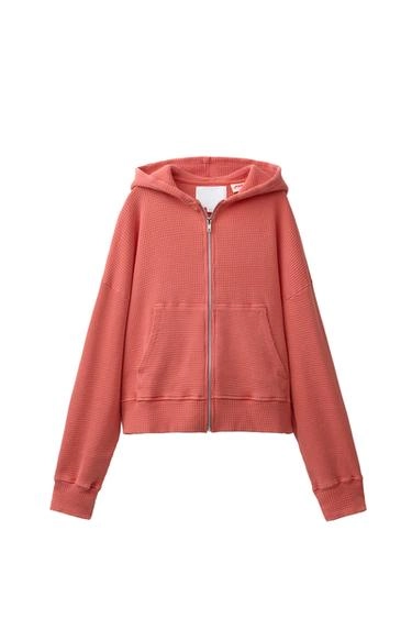 Укороченное худи cropped waffle pukas surf- Заказать в России
