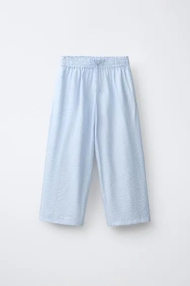 Брюки Wide Leg с жатым эффектом