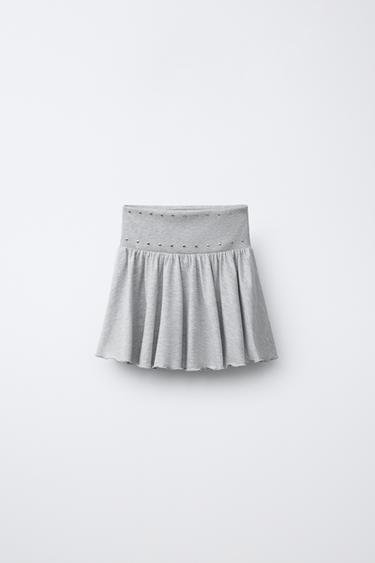 Zara Юбка с воланами и заклепками купить с доставкой.