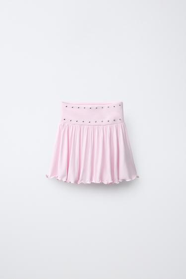 Zara Юбка с заклепками и воланами купить с доставкой.