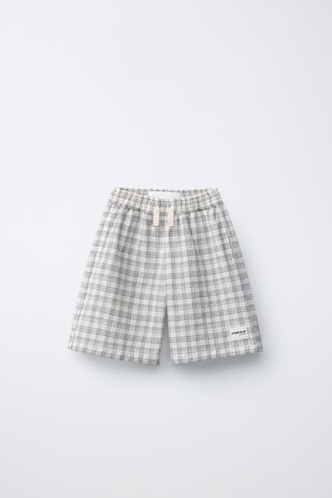 Zara Шорты бермуды PUKAS SURF в клетку из сеерсакера