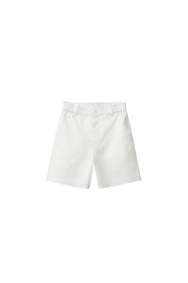 Zara Бермуды из хлопка и льна