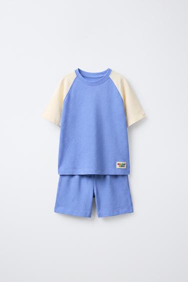 Zara 1,5-6 лет/текстурная пижама с этикеткой