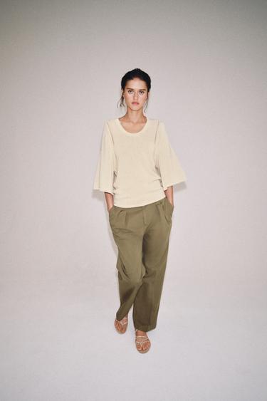 Zara Трикотажный свитер оверсайз купить с доставкой.