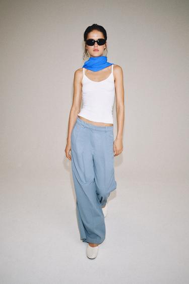 Zara Брюки  с защипами — коллекция ZARA «ZW» купить с доставкой.