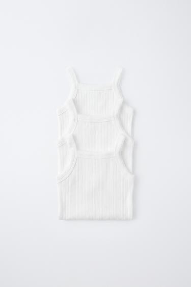Zara Набор из 3 боди на бретелях POINTELLE