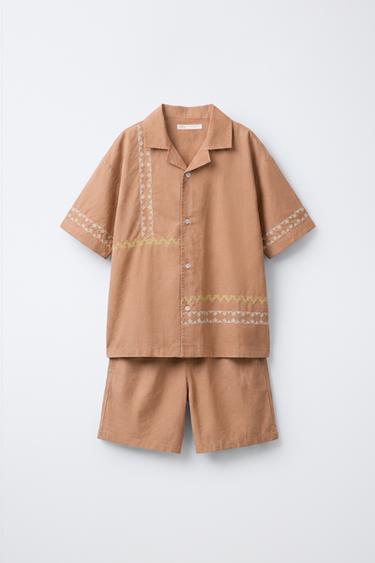 Zara 6-14 лет/пижама-рубашка с вышивкой купить с доставкой.