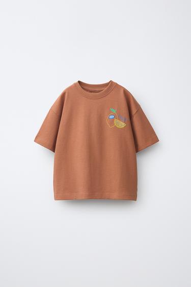 Zara Футболка с вышивкой «лимон»