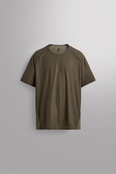 Zara Техническая футболка COLOR BLOCK с рельефным узором