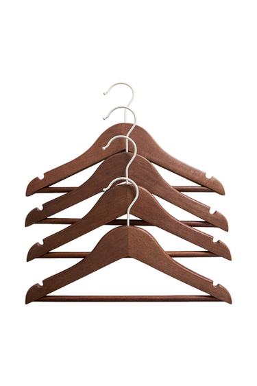 Zara Набор детских деревянных вешалок с планкой (4 шт.) купить с доставкой.