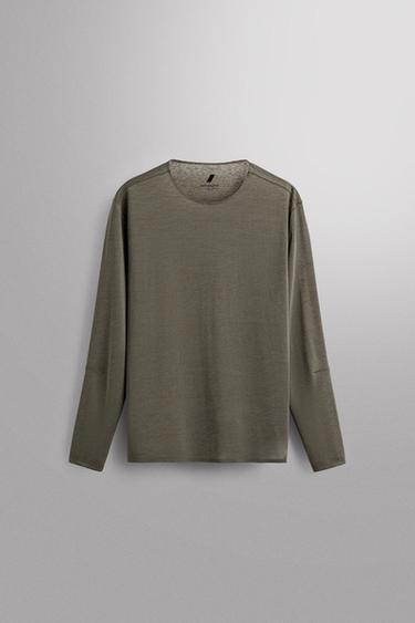 Zara Легкая текстурированная беговая футболка