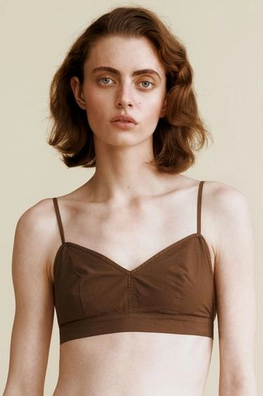 Топ из поплина CREATED BY CARAMEL LONDON X ZARA