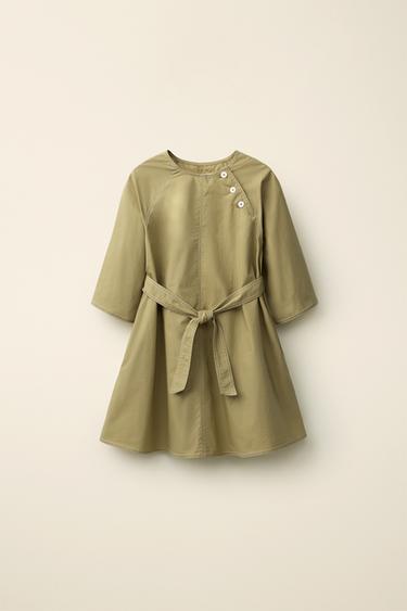Zara Платье из поплина с поясом CREATED BY CARAMEL LONDON X ZARA