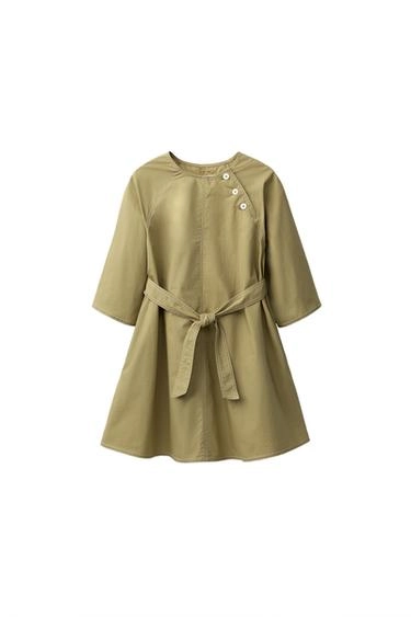Платье из поплина с поясом CREATED BY CARAMEL LONDON X ZARA