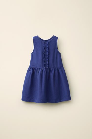 Zara Платье без рукавов из 100% льна, созданное CARAMEL LONDON X ZARA
