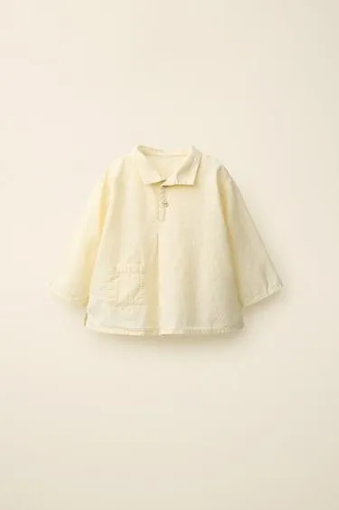 Рубашка из трикотажа slub с длинными рукавами, коллекция caramel london x zara- Заказать в России