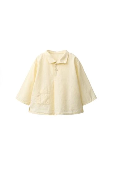 Рубашка из трикотажа SLUB с длинными рукавами, коллекция CARAMEL LONDON X ZARA