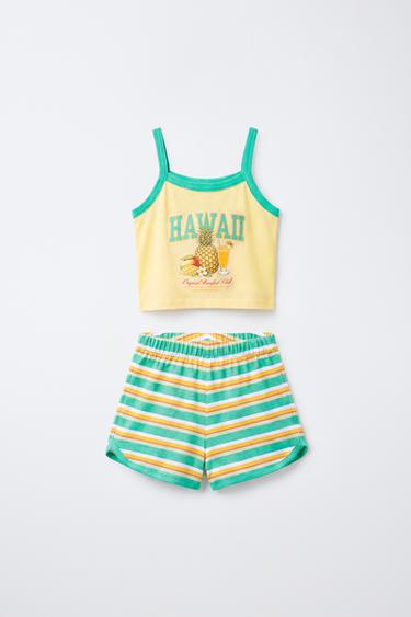 Zara 6-14 лет/гавайская пижама в полоску купить с доставкой.