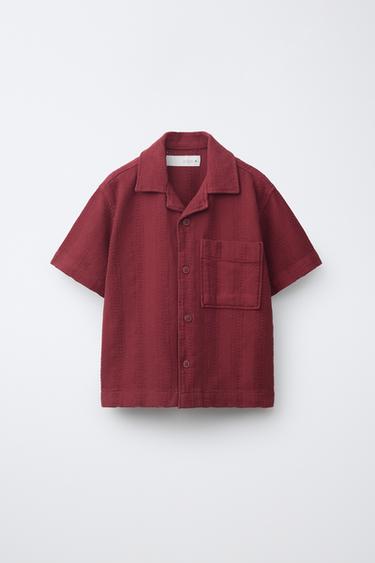 Zara Рубашка в стиле рустик из рельефной ткани