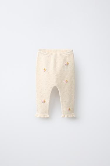 Zara Брюки с ажурными деталями и вышивкой