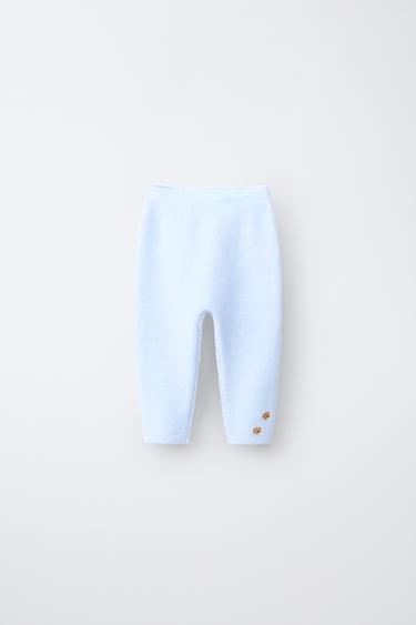 Zara Трикотажные брюки с вышивкой