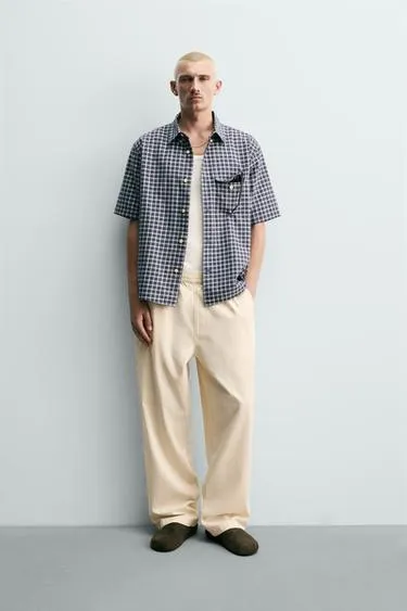 Брюки Relaxed Fit в елочку