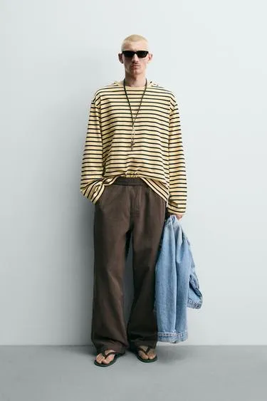 Брюки Relaxed Fit в елочку