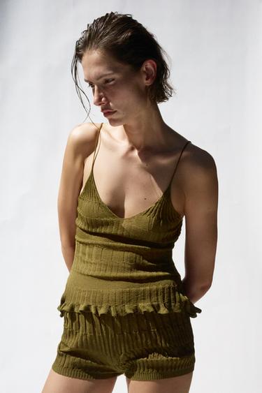 Zara Шорты из текстурного трикотажа