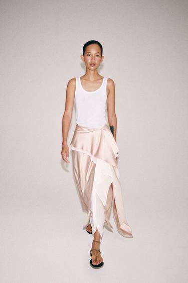 Zara Атласная струящаяся юбка — коллекция ZARA «ZW»