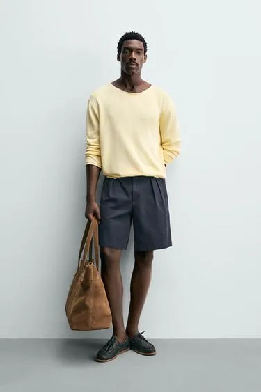 Шорты Relaxed Fit со складками