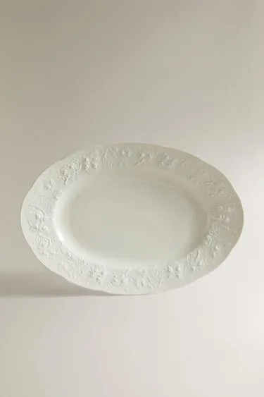 Фарфоровое овальное сервировочное блюдо grape porcelain