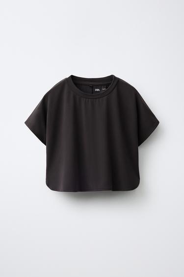 Zara Лёгкая спортивная футболка с воротником