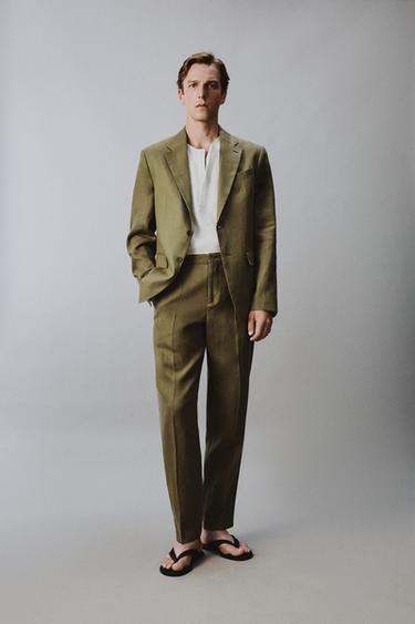 Zara Блейзер классического кроя из 100% льна купить с доставкой.