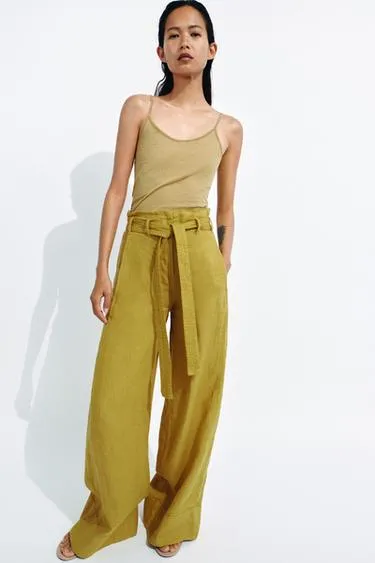 Брюки из 100% льна — коллекция Zara «Zw»