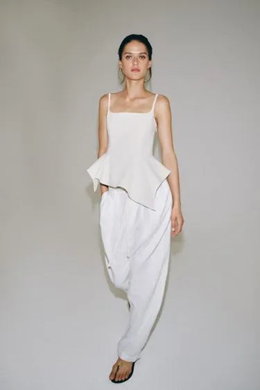 Топ с баской — коллекция Zara «Zw»- Заказать в России