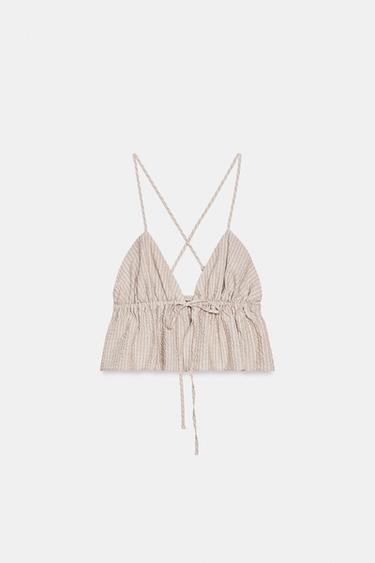 Zara Кроп-топ в полоску