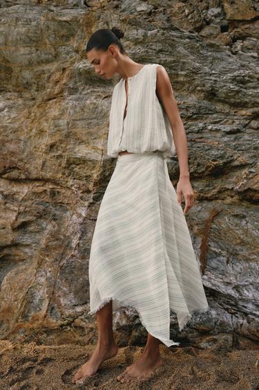 Zara Юбка миди асимметричного кроя