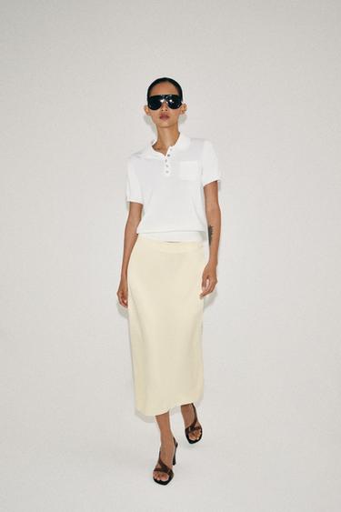Zara Прямая юбка миди — коллекция ZARA «ZW» купить с доставкой.