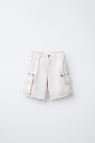 Zara Шорты карго с карманами