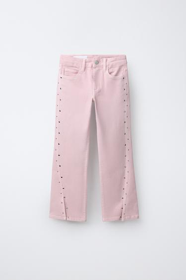 Zara Джинсы с заклепками и разрезами купить с доставкой.